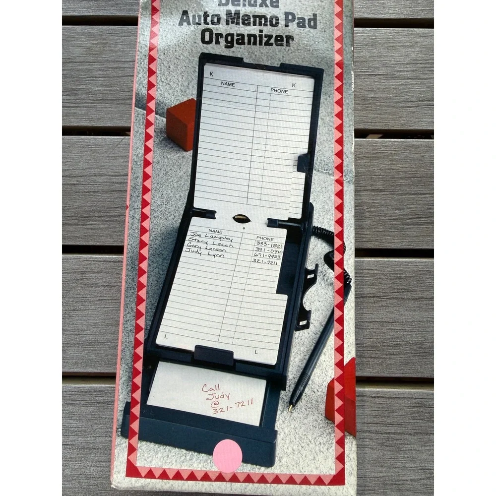 Vtg automotive note pad and address index 1980s new with pen travel